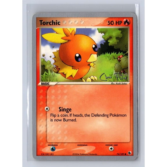 2004 Pokemon World Championship Decks Torchic #74/109 LP English