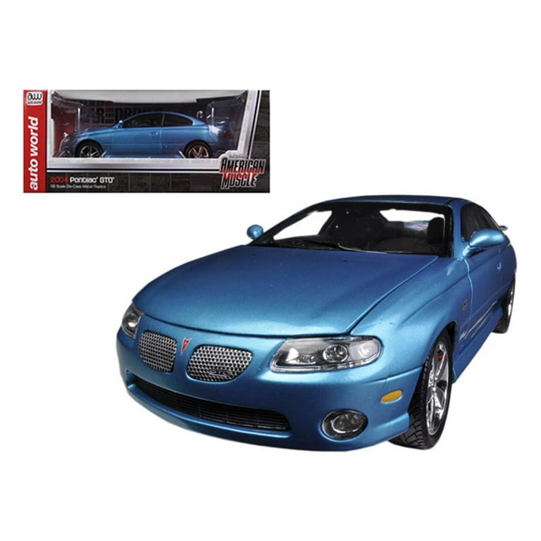 2004 Pontiac GTO, Bermude Blue - Auto World ERTL AMM1025 - 1/18