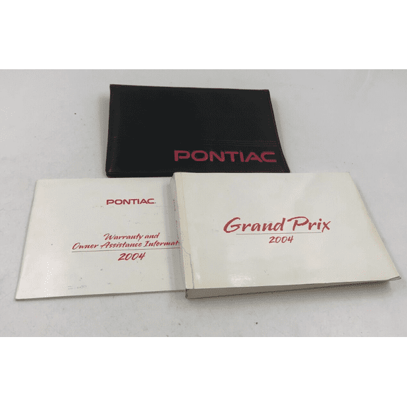 2004 Pontiac Grand Prix Owners Manual Handbook OEM with Case M01B15056