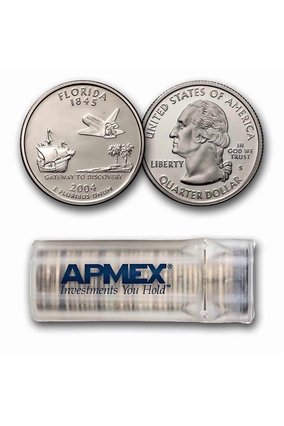 2004-S Florida State Quarter Gem Proof 40-Coin Roll