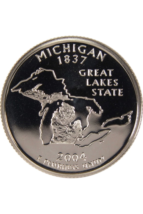 2004 S Michigan State Quarter Clad 25c Proof Coin