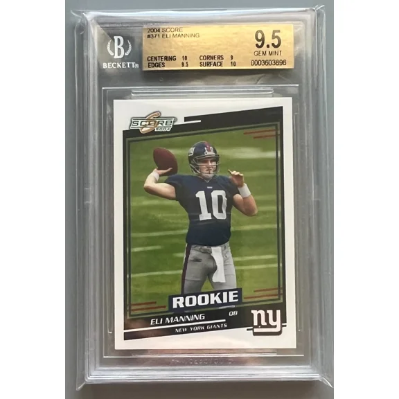 2004 Score Eli Manning #371 Rookie Card BGS 9.5 GEM Mint