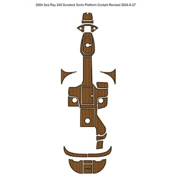 2004 Sea Ray 240 Sundeck Swim Platform Cockpit Pad Boat EVA Teak Deck Floor Mat