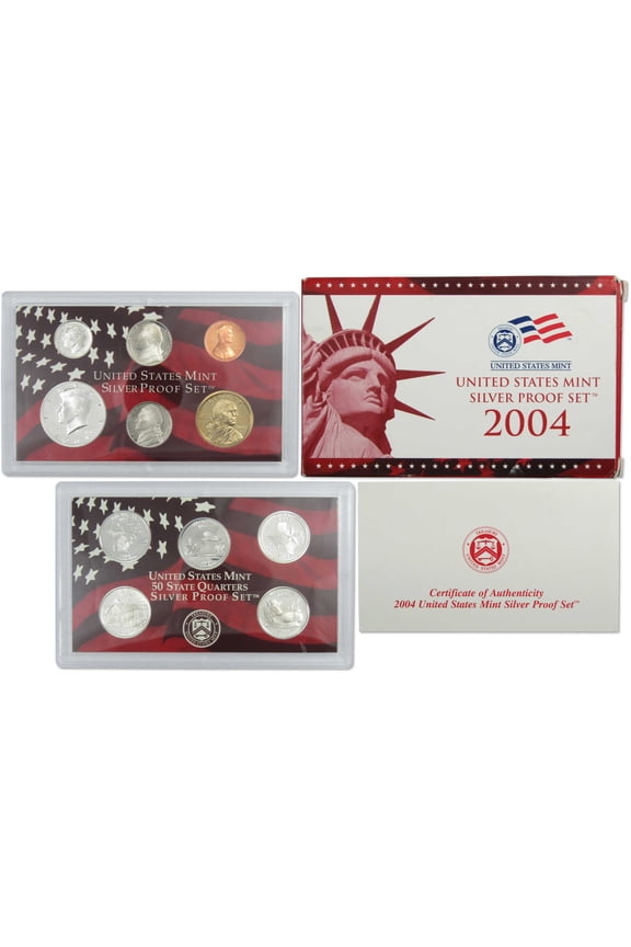2004 Silver Proof Set U.S. Mint Original Government Packaging OGP COA