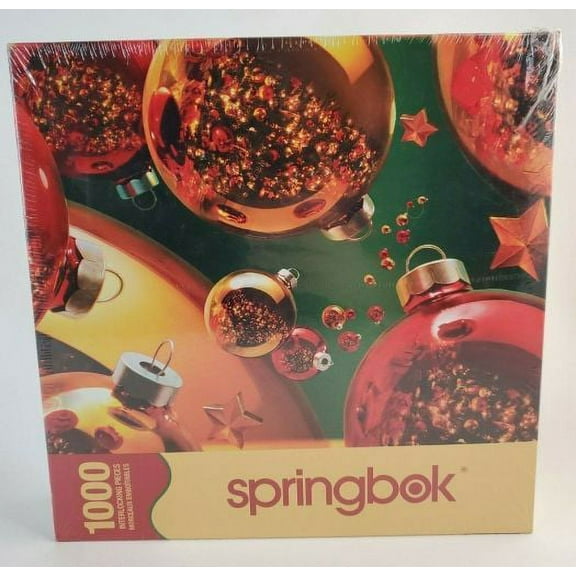 2004 Springbok "Season of Reflection" 1000 Piece Jigsaw Puzzle Glass Ball Christmas Ornaments