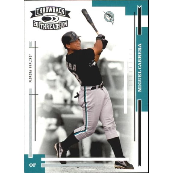2004 Throwback Threads #79 Miguel Cabrera MLB Baseball Trading Card