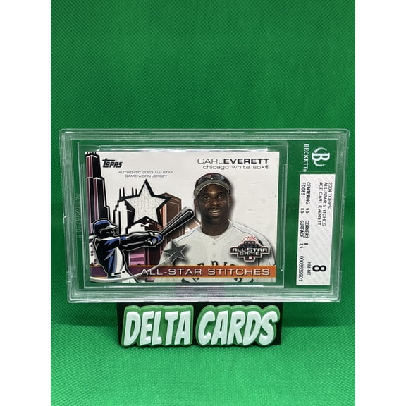 2004 Topps All-Star Stitches Jersey Relics Carl Everett #CE BGS 8
