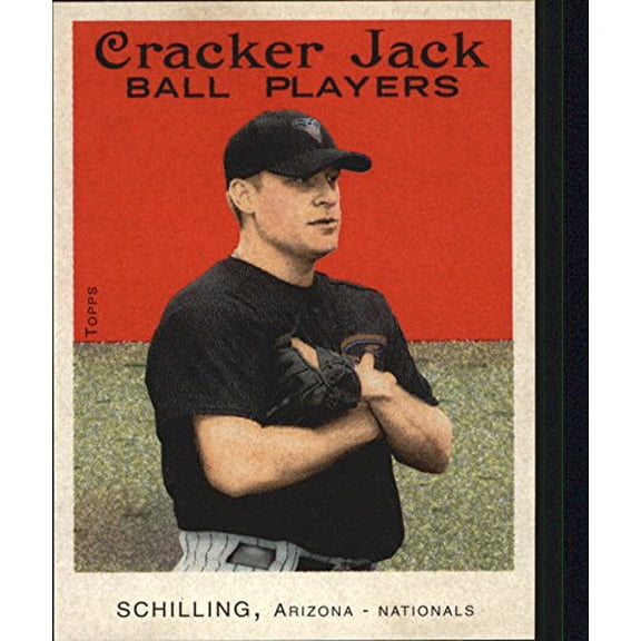 2004 Topps Cracker Jack Mini Stickers #140A Curt Schilling D'backs MLB Baseball Trading Card