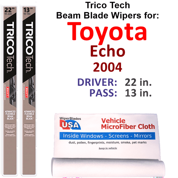 2004 Toyota Echo Beam Blade Wipers (Set of 2)