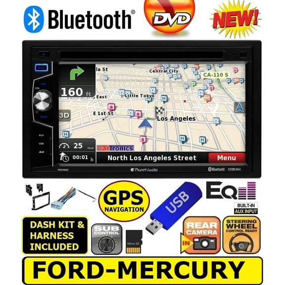 2004 & UP FORD MERCURY GPS NAVIGATION CD DVD USB BLUETOOTH CAR Radio Stereo PKG