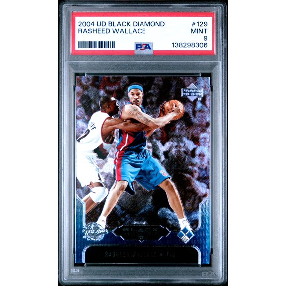 2004 Upper Deck Black Diamond Rasheed Wallace #129 PSA 9