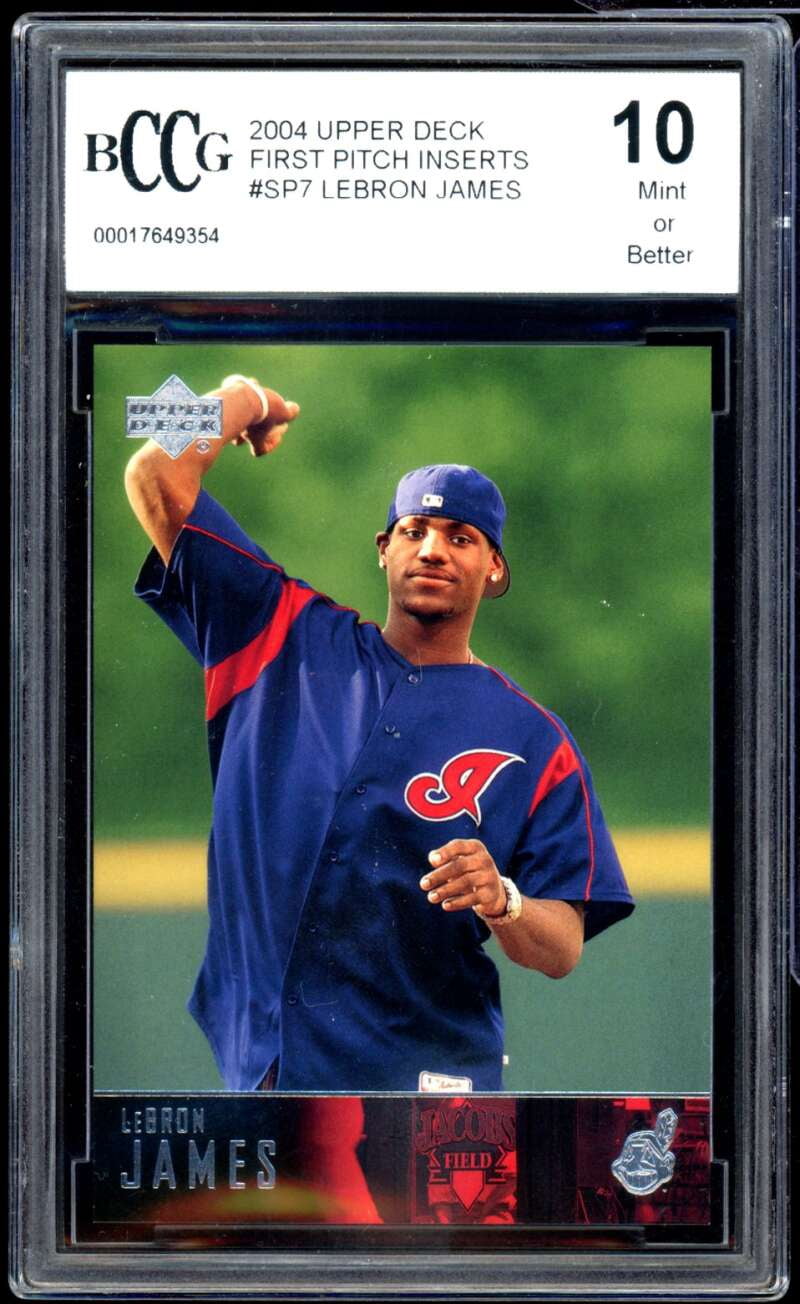 2004 Upper Deck First Pitch #SP7 LeBron James Rookie Card BGS BCCG 10 ...