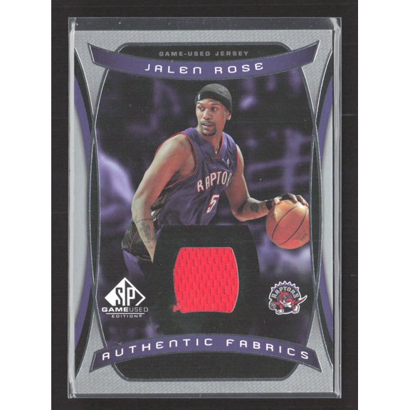 2004 Upper Deck SP Game Used Edition Authentic Fabrics Jalen Rose Raptors #AF-JR Game-Used Jersey Basketball Card