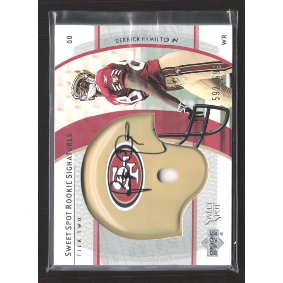 2004 Upper Deck Sweet Spot Sweet Spot Rookie Signatures Derrick Hamilton #255 Tier Two