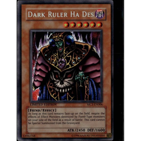 2004 Yu-Gi-Oh! Master Collection Volume 1 Dark Ruler Ha Des Ultra Rare Limited Edition
