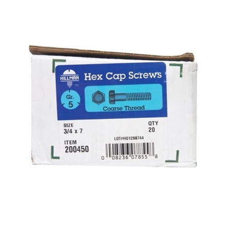 200450 0.75 x 7 in. Grade 5 Hex Cap Screws