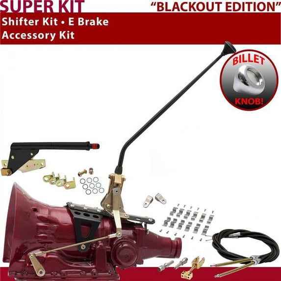 2004R Shifter Kit Black 16 in. E Brake Cable Clamp Clevis for F32B3