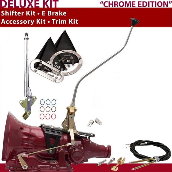 2004R Shifter Kit Chrome 23 in. Swan E Brake Cable Clevis Trim Kit for DEE3F