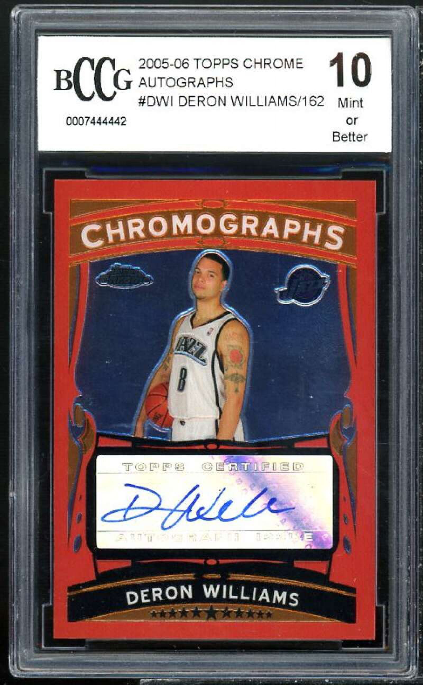 2005-06 Topps Chrome Autographs #dwi Deron Williams Rookie BGS