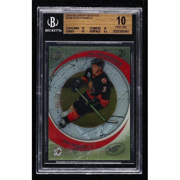 2005-06 Upper Deck Ice Dion Phaneuf #109 [Base] /999 Rookie Base Set BGS 10