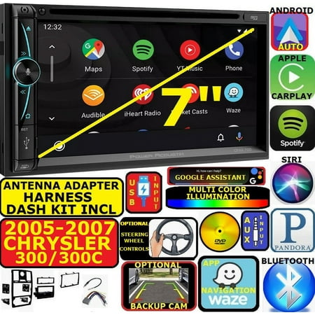 2005-2007 CHRYSLER 300-300C NAV BLUETOOTH CD/DVD APPLE CARPLAY ANDROID AUTO CAR RADIO STEREO