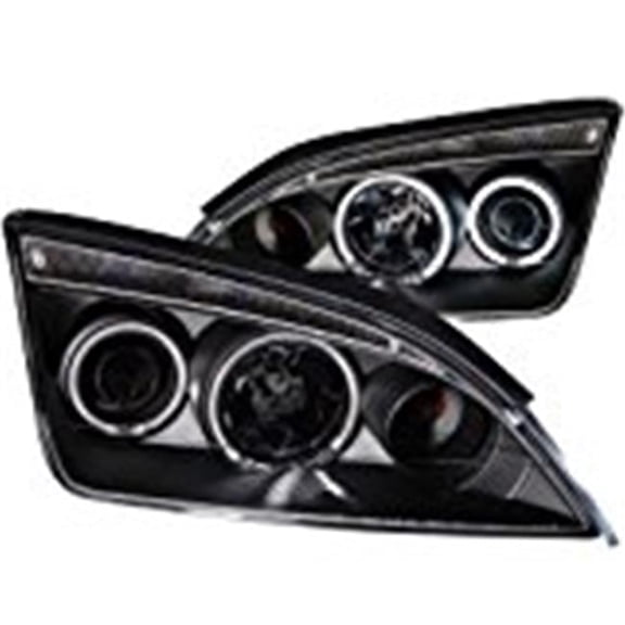2005 - 2007 Focus Z4 Headlights Black Clear Projector with Halos