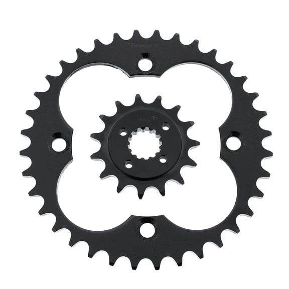 2005 - 2008 Honda TRX400EX 400EX 15 Tooth Front & 36 Tooth Rear Black Sprocket