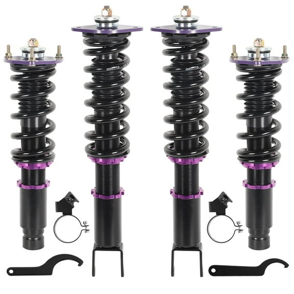 SPEEDWOW Coilovers Kits for 2003-2010 Infiniti, 24 Levels Damper Adjustable Coilovers Suspension Kit Shock Absorbers Struts Coilover Lowering Kit,Purple