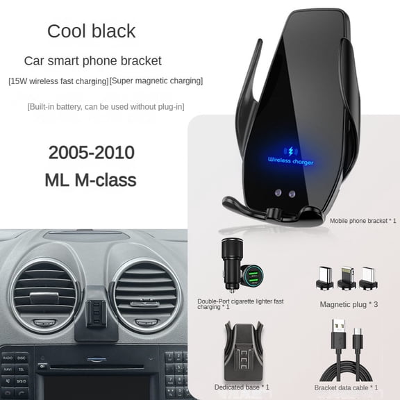 2005-2010 For Mercedes Benz ML M-Class W164 Mobile Phone Holder Wireless Charger Car Mount Navigation Bracket GPS Support