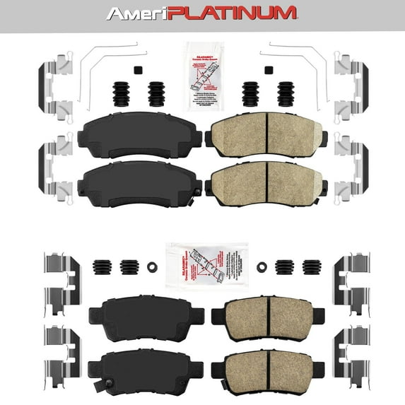 2005- 2010 Honda Odyssey Ceramic Front + Rear Brake Pads For 2006 2007 2008 2009