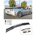 thumbnail image 1 of For 2005-2013 Chevrolet Corvette C6 | C6.5 Style ABS Plastic PAINTED CARBON FLASH METALLIC Rear Trunk Lid Wing Spoiler Smoke Tinted WickerBill With Third Brake Light ( Plug & Play )&nbsp;, 1 of 13