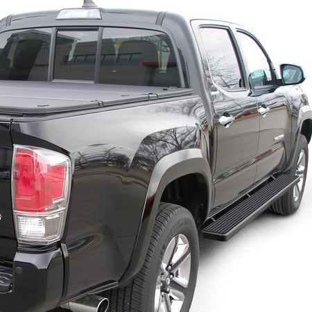 2005-2019 Toyota Tacoma Double/Crew Cab Black Finish 6 Inch Door to Door Side Bar Side Step Running Board