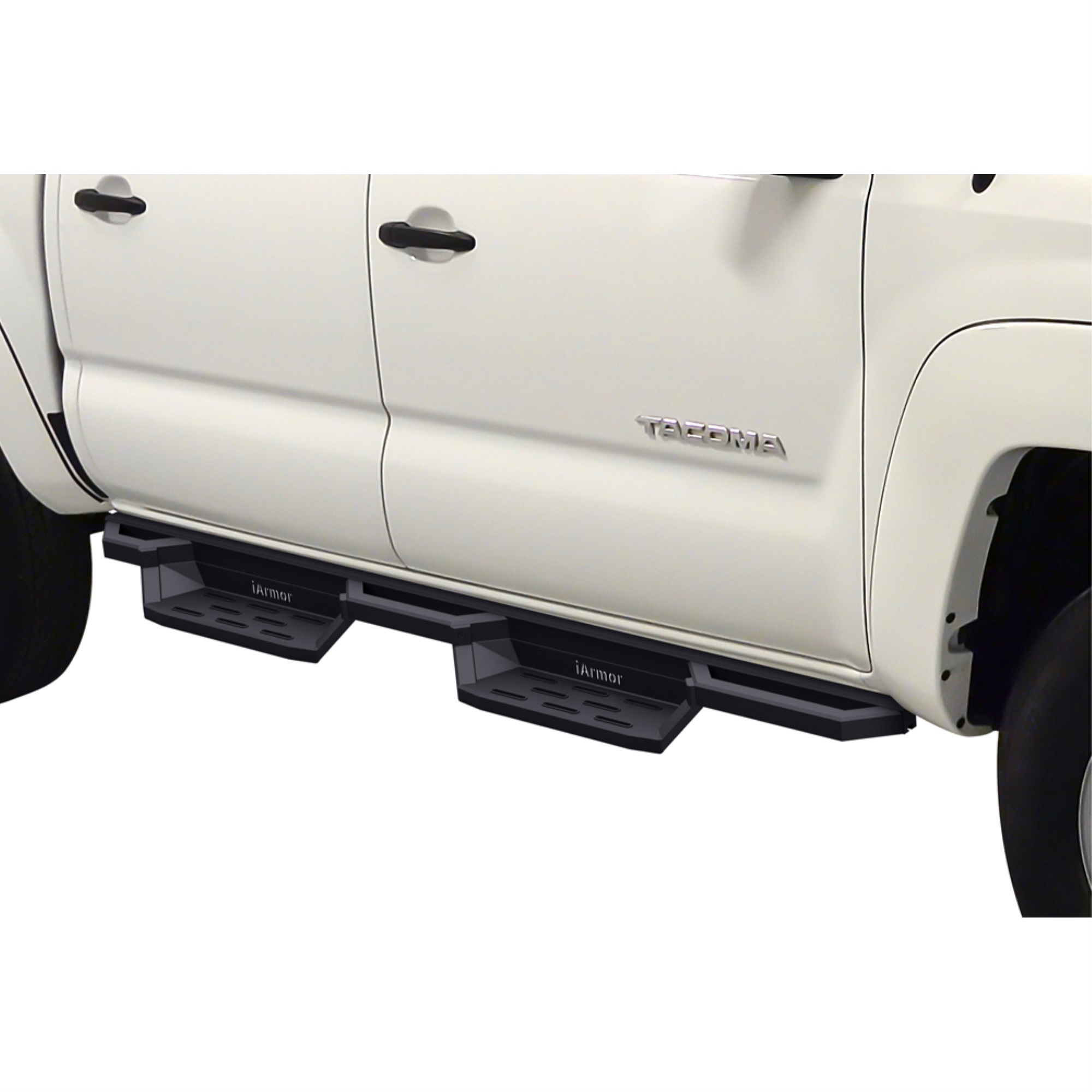 APS Black Running Boards For 2005-2023 Toyota Tacoma Double Cab – 79" Aluminum Side Steps