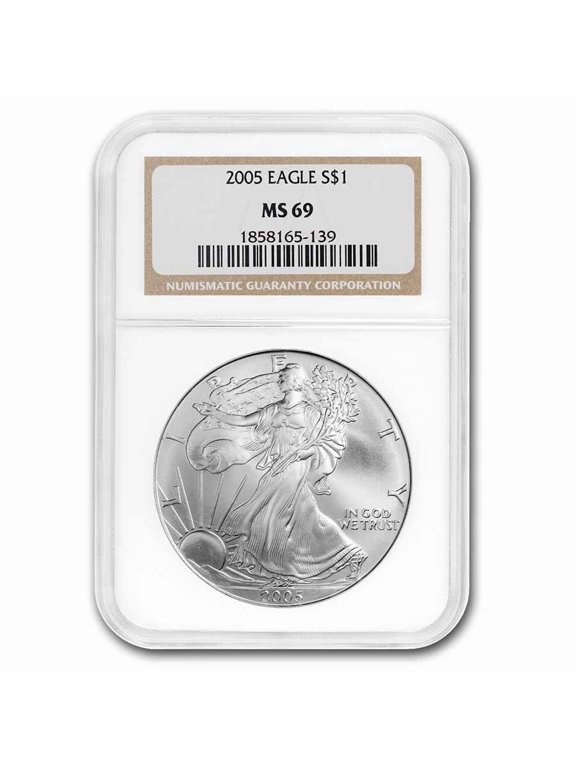 2005 American Silver Eagle MS-69 NGC