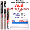 thumbnail image 1 of 2005 Audi Allroad Quattro Beam Blade Wipers (Set of 3) w/Rear Wiper, 1 of 2