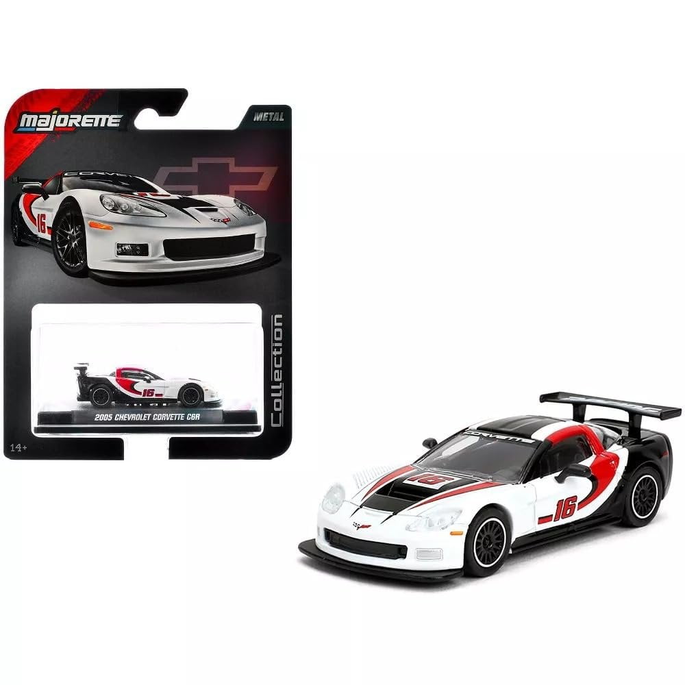 2005 Chevrolet Corvette C6R #16 White with Black and Red Graphics