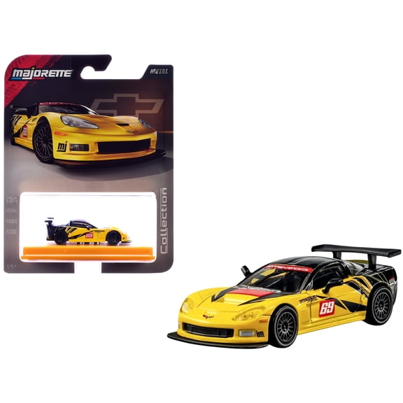 2005 Chevrolet Corvette C6R #69 Yellow and Black "Collection" Series 1/64 Diecast Model Car by Majorette