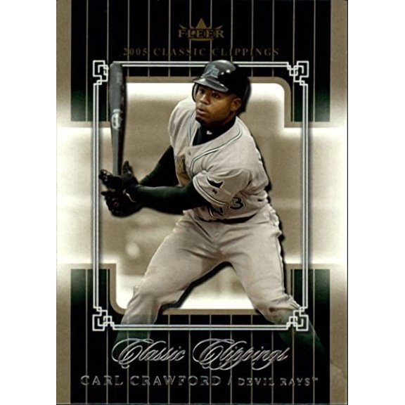 2005 Classic Clippings #33 Carl Crawford MLB Baseball Trading Card