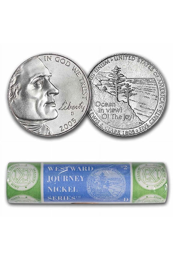 2005-D Ocean in View Nickel 40-coin Mint Wrapped Roll BU