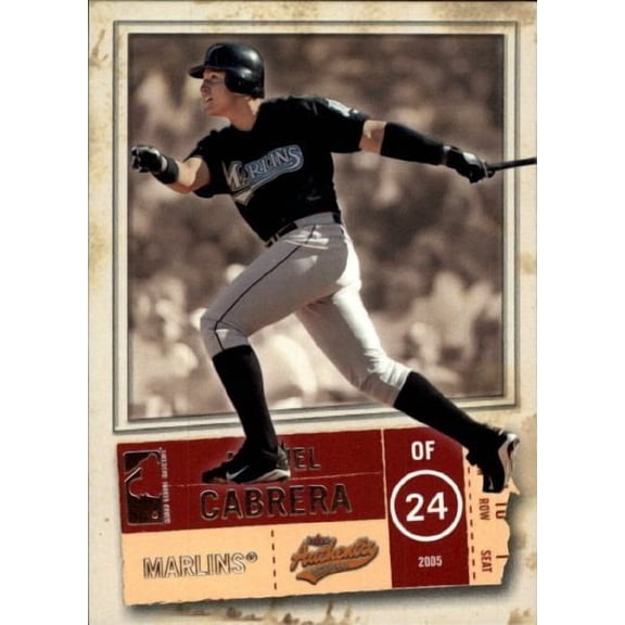 2005 Fleer Authentix #60 Miguel Cabrera MLB Baseball Trading Card