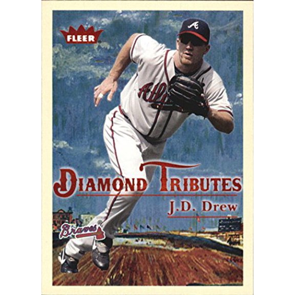 2005 Fleer Tradition Diamond Tributes #22 J.D. Drew MLB Baseball Trading Card