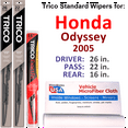 thumbnail image 1 of 2005 Honda Odyssey Wiper Blades (Set of 3) w/Rear Wiper, 1 of 3