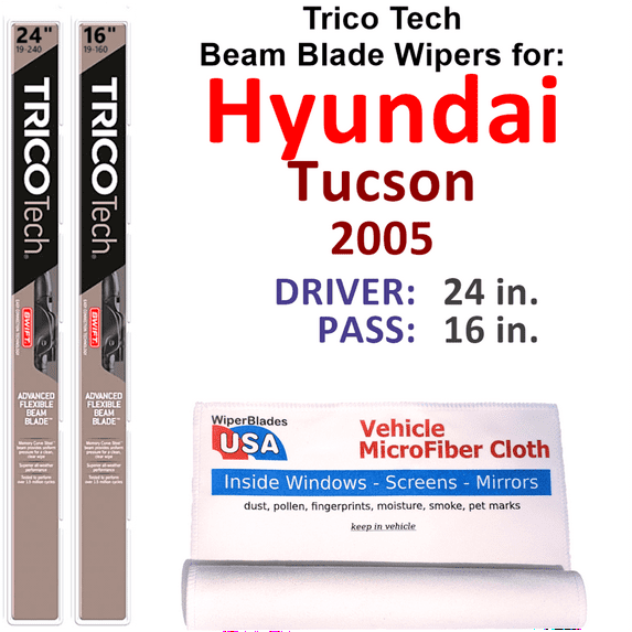 2005 Hyundai Tucson Beam Blade Wipers (Set of 2)