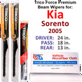 thumbnail image 1 of 2005 Kia Sorento Performance Beam Wipers (Set of 3) w/Rear Wiper, 1 of 3