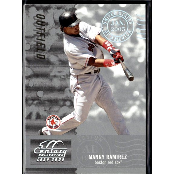 2005 Leaf Century Collection Manny Ramirez #24 Boston Red Sox Baseball Card Boston Red Sox MLB Baseball Trading Card