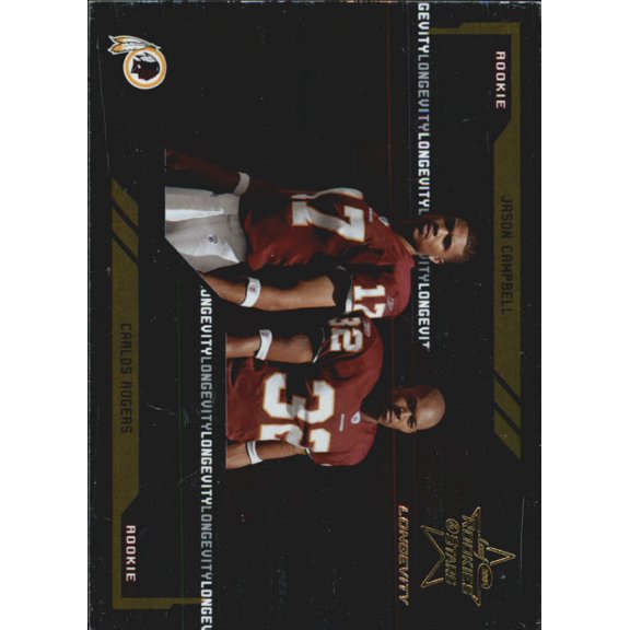2005 Leaf Rookies and Stars Longevity #100 Jason Campbell Carlos Rogers CL NFL Football Trading Card