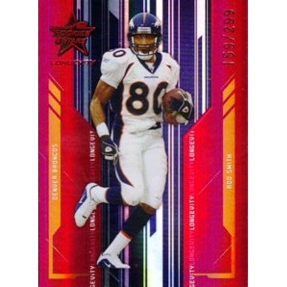 2005 Leaf Rookies and Stars Longevity Ruby #30 Rod Smith /299 NFL Football Trading Card