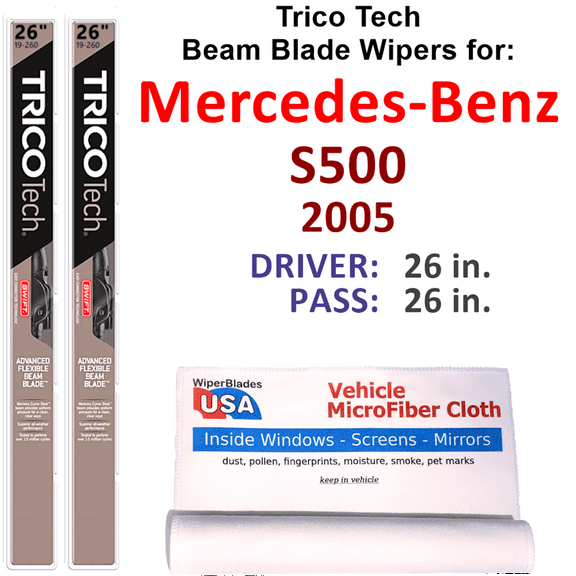 2005 Mercedes-Benz S500 Beam Blade Wipers (Set of 2)