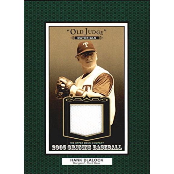 2005 Origins Old Judge Materials Jersey #HB Hank Blalock Jersey MLB Baseball Trading Card