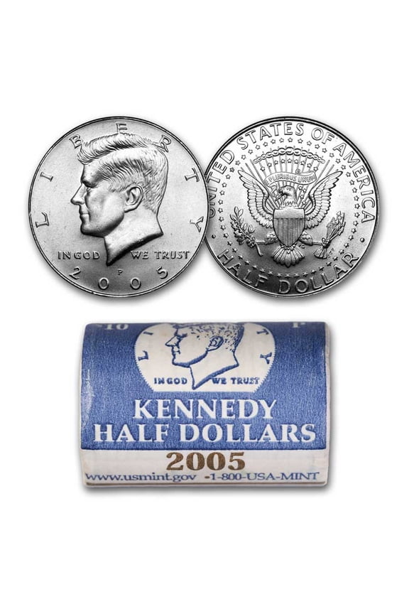 2005-P Kennedy Half Dollar 20-Coin Roll (Mint Wrapped) BU